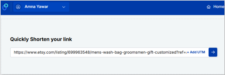 Replug’s “shorten your link” option