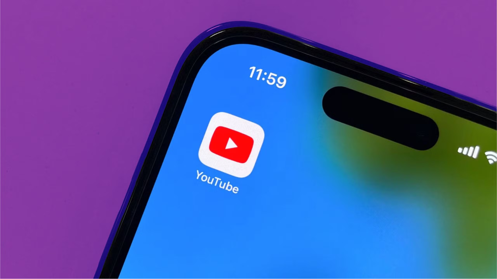 YouTube app on iPhone