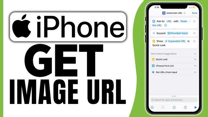 How to get an image URL on iPhone