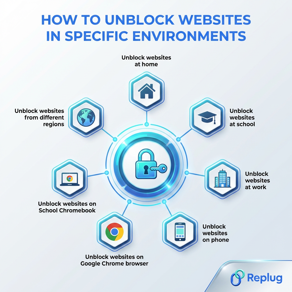 How to unblock websites in specific environments