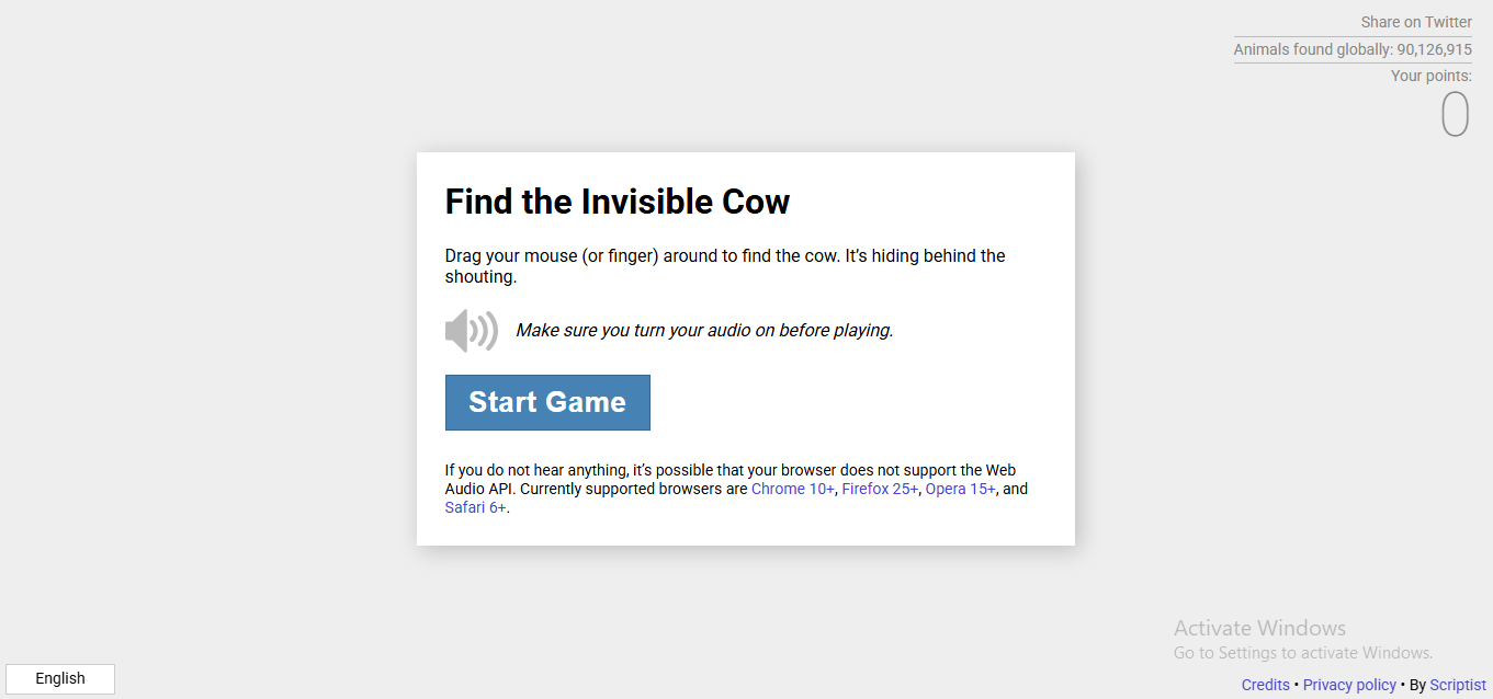 Find the Invisible Cow