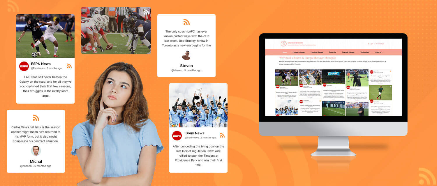 How to get RSS feed URL for news