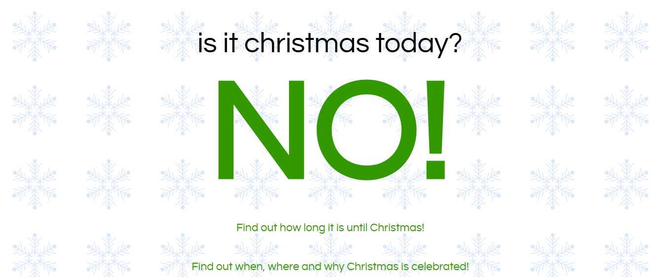 Is it Christmas Today