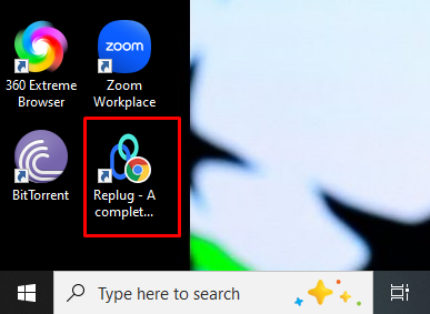 Replug website shortcut desktop
