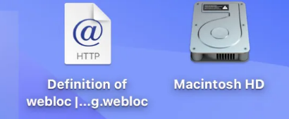 Webloc extension file on Mac