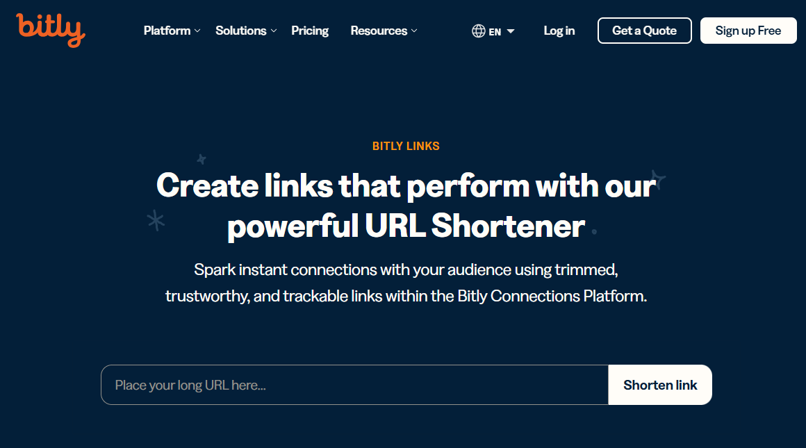Bitly - A powerful URL shortener
