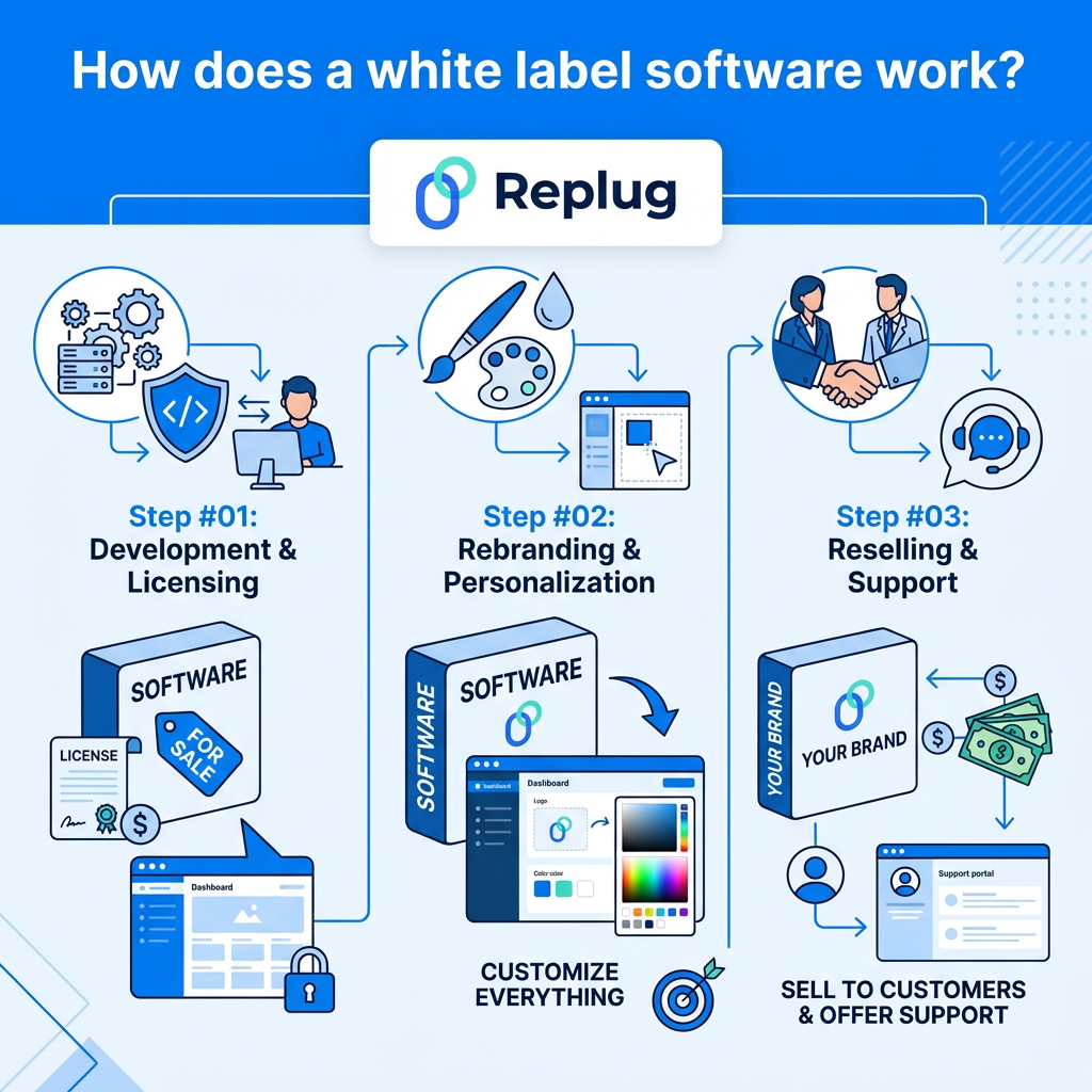 How does a white label software work