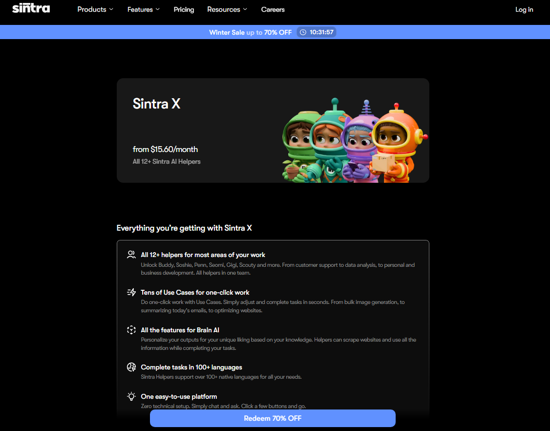 Soshie by Sintra AI Pricing