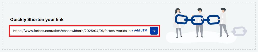 Quickly shorten your link option - Replug