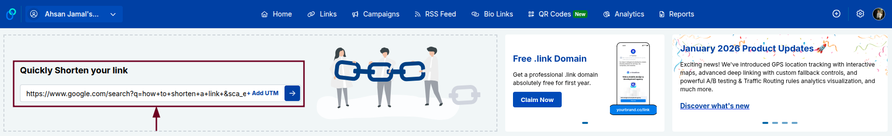 Quickly Shorten your link with Replug