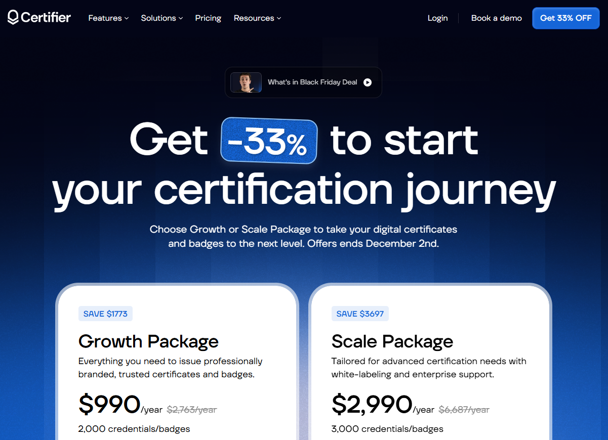 Certifier Black Friday Sale 2025