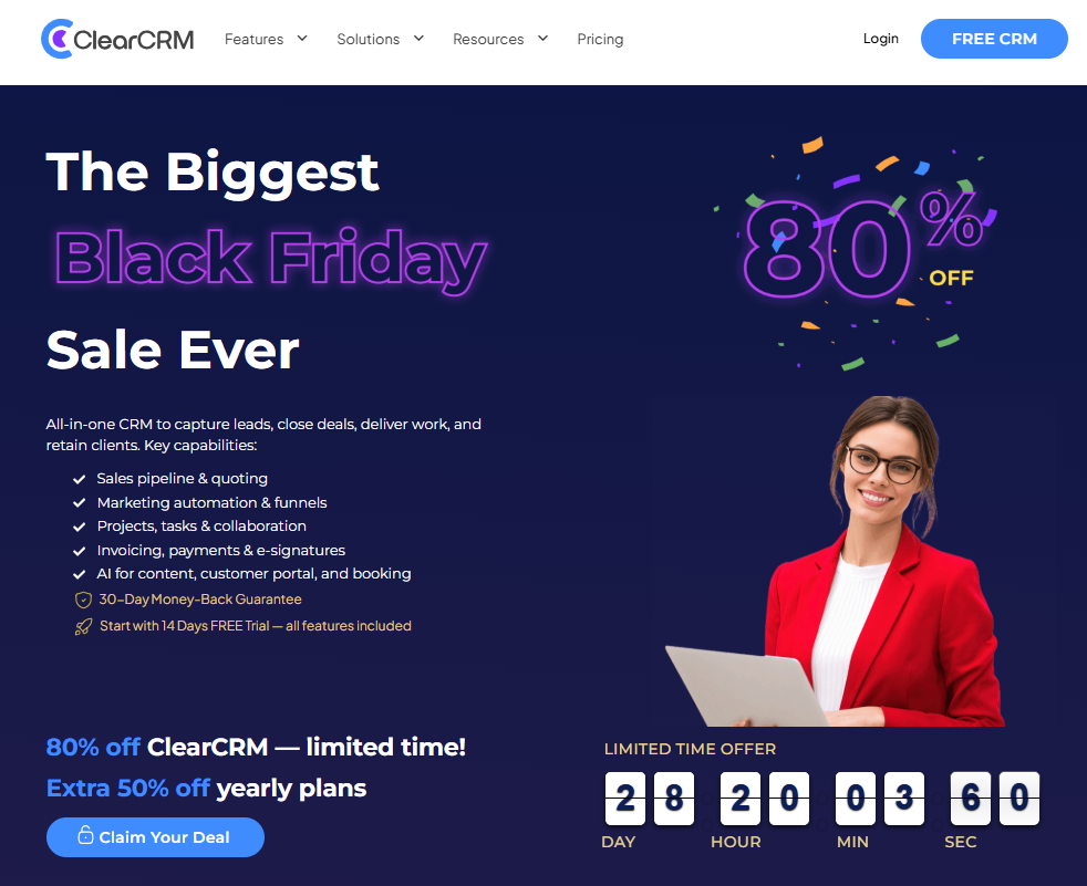 ClearCRM Black Friday Sale 2025