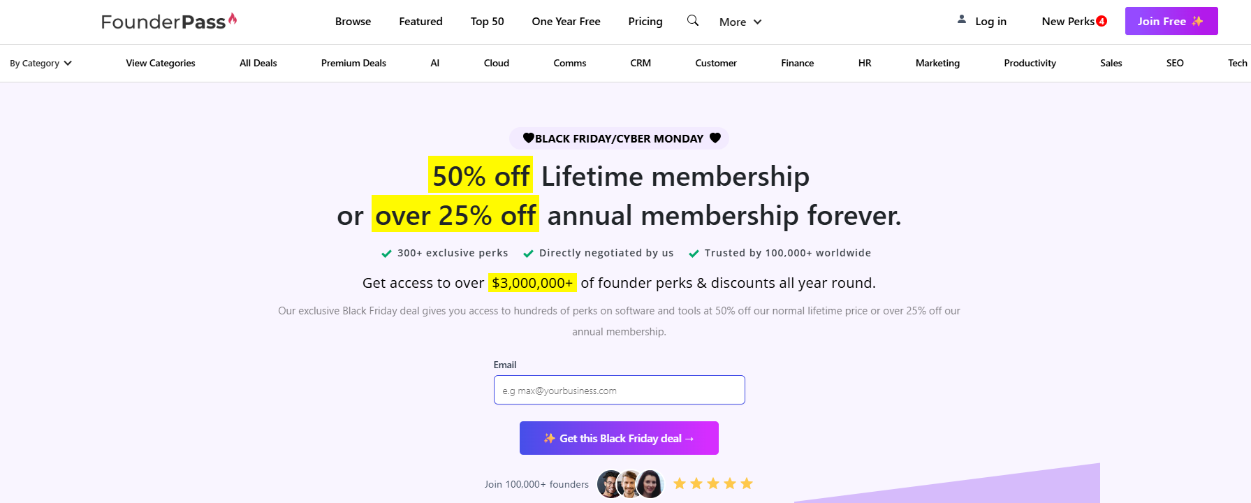 FounderPass Black Friday Sale 2025