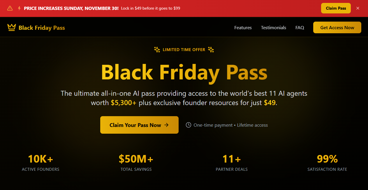 Hustle Pass Black Friday Sale 2025