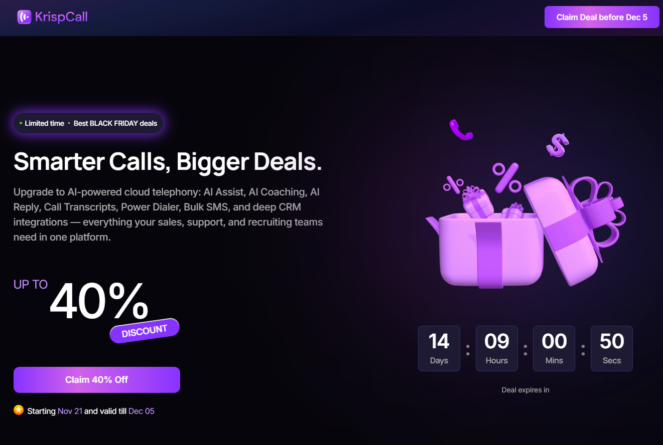 KrispCall Black Friday Sale 2025