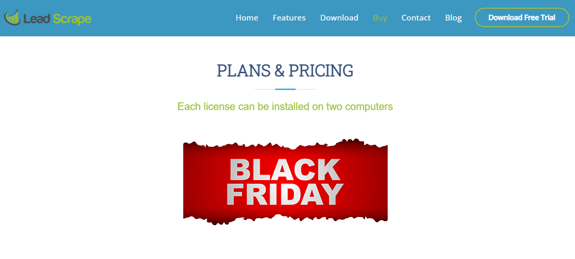 Lead Scrape Black Friday Sale 2025