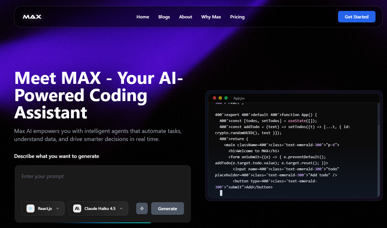 Max AI Black Friday Sale 2025