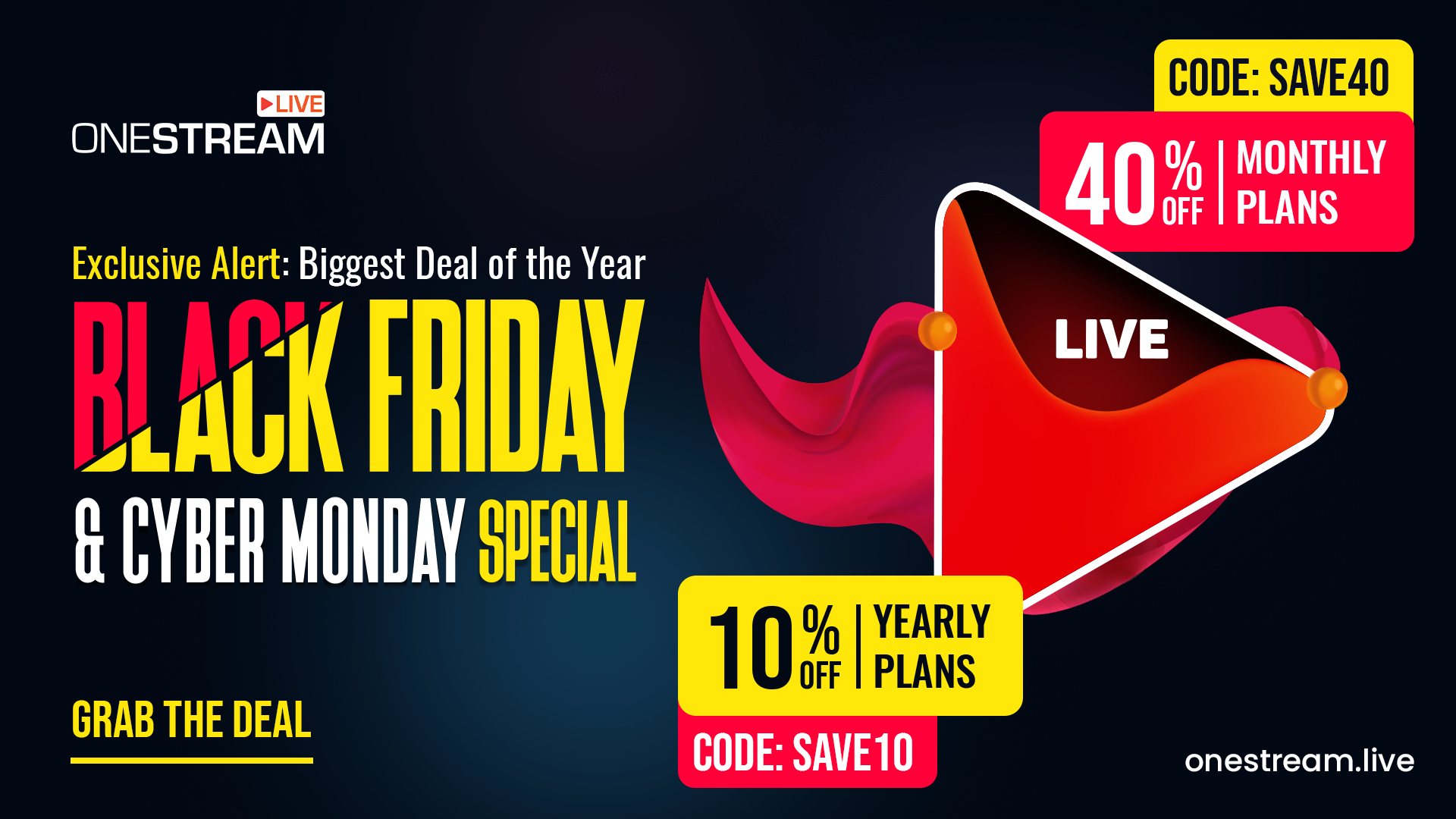Onestream Live Black Friday Sale 2025