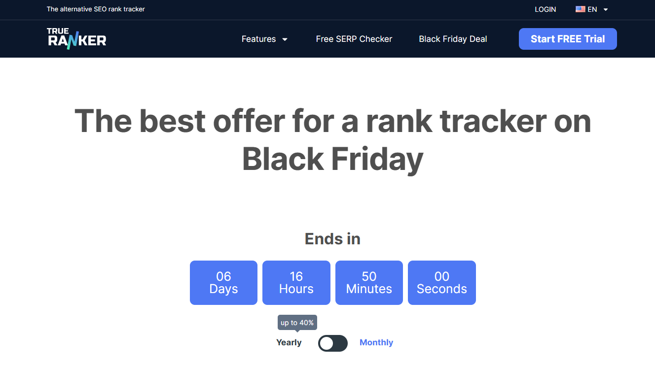 TrueRanker Black Friday Sale 2025