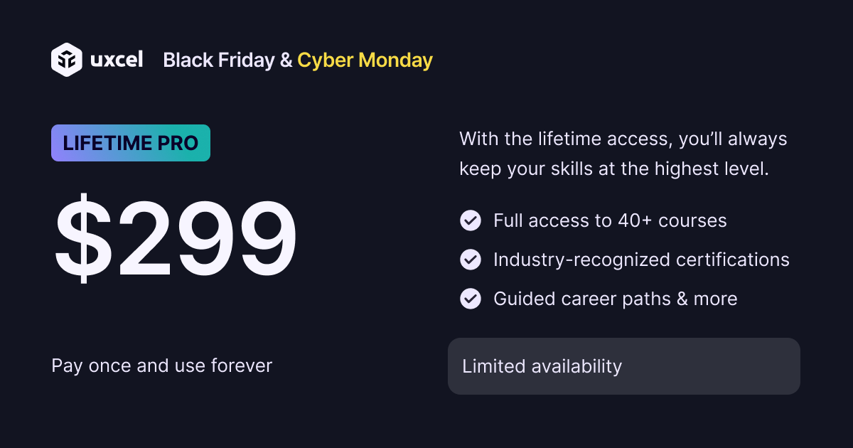 Uxcel Black Friday Sale 2025