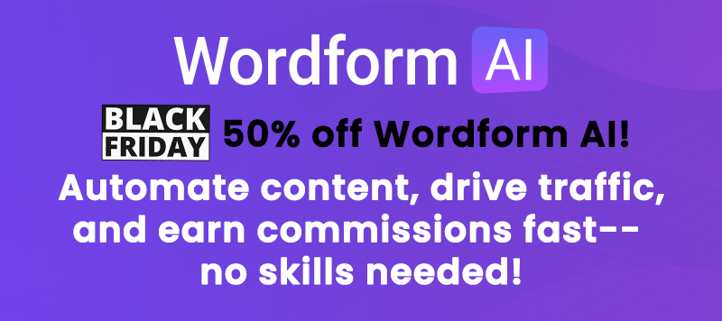 Wordform AI Black Friday Sale 2025