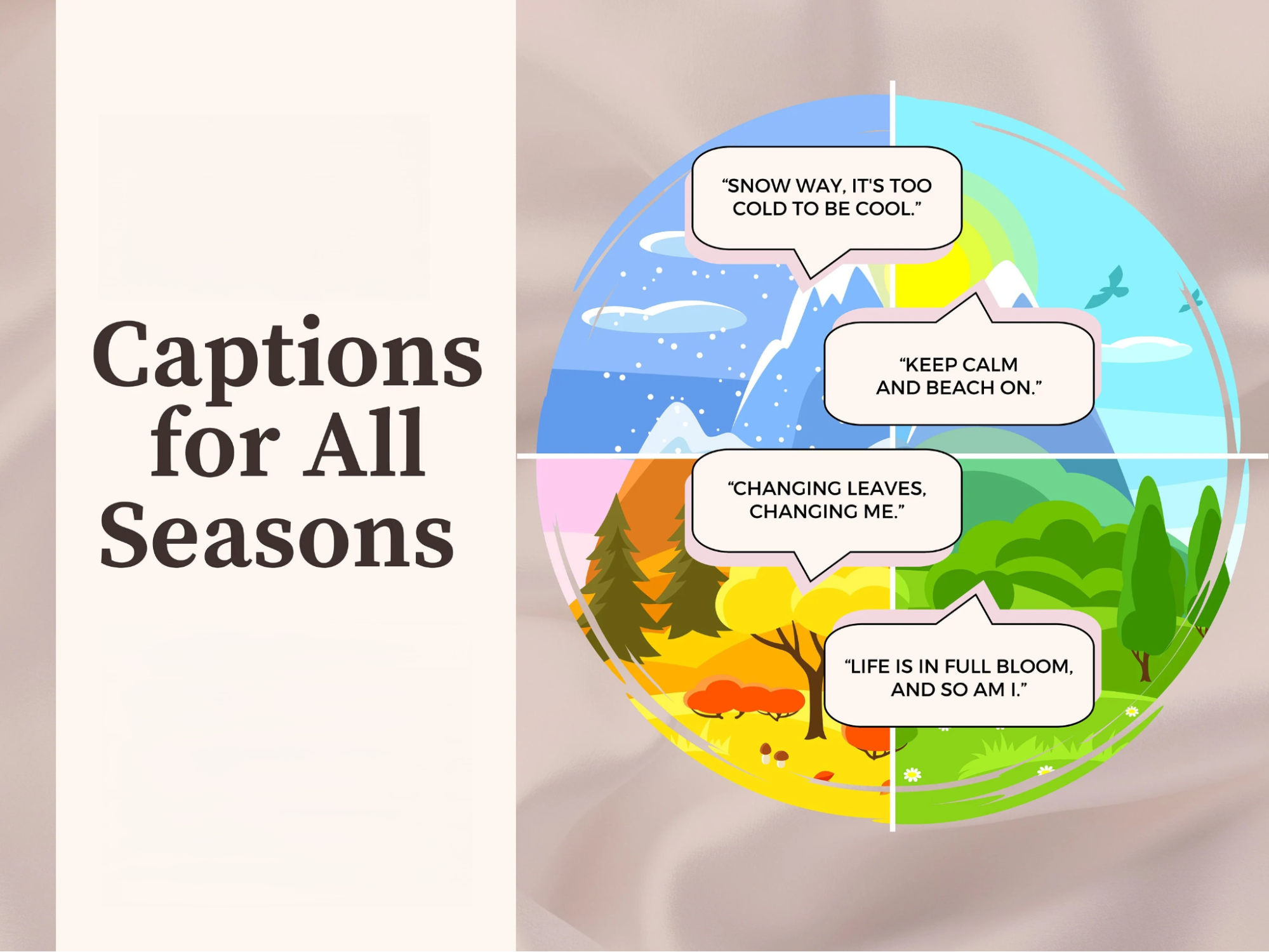 Short Instagram captions for seasons