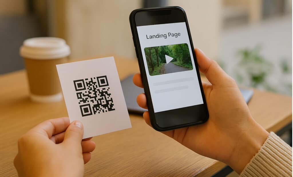 Landing page QR code