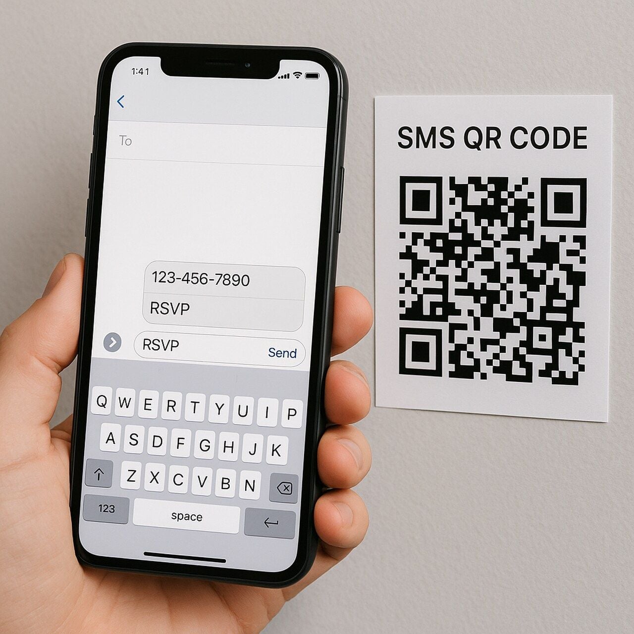 SMS QR code