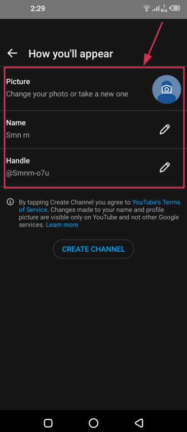 Customize your channel name, handle, & picture inside the YouTube app