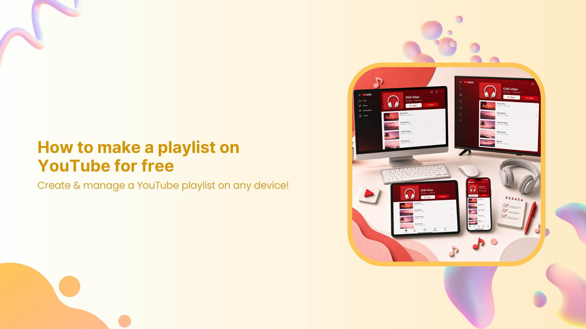 How to make a playlist on YouTube for free: Create &amp; manage a YouTube playlist on any device!